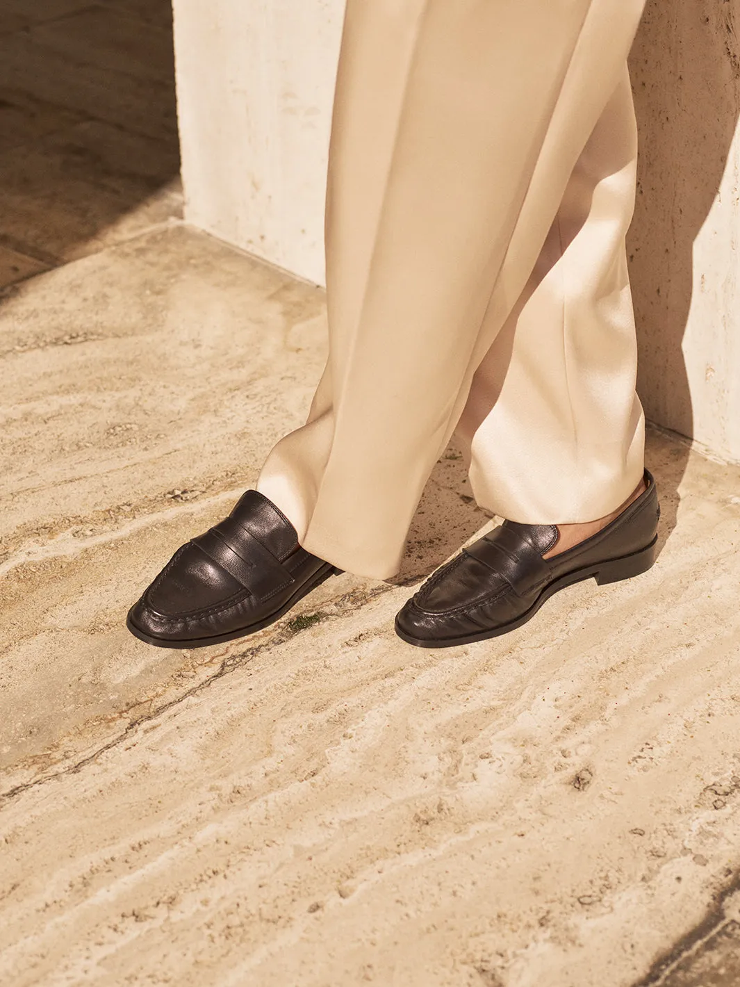 Leather Woven Loafers Airola Black Nappa Loafers