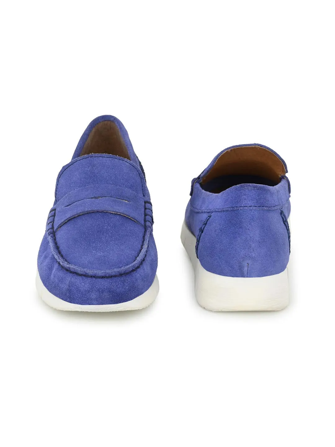 Loafers White Alberto Torresi All Day Suede Thick Sole Loafer/ Sneaker for Women