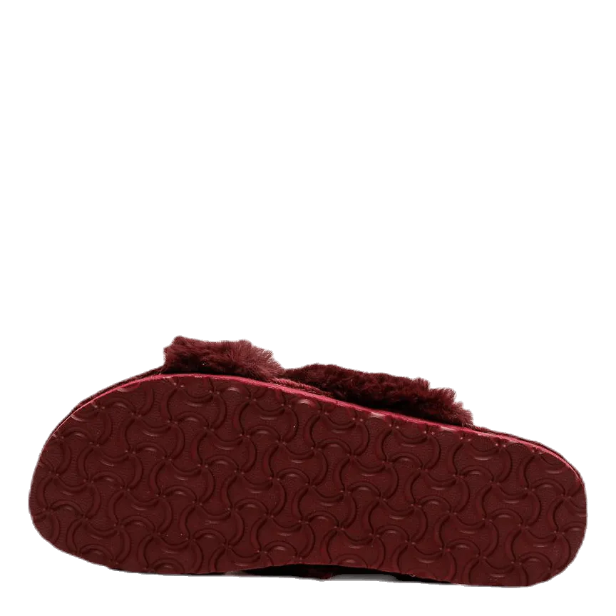 2 Inches Slippers Alex Cross Fur Red
