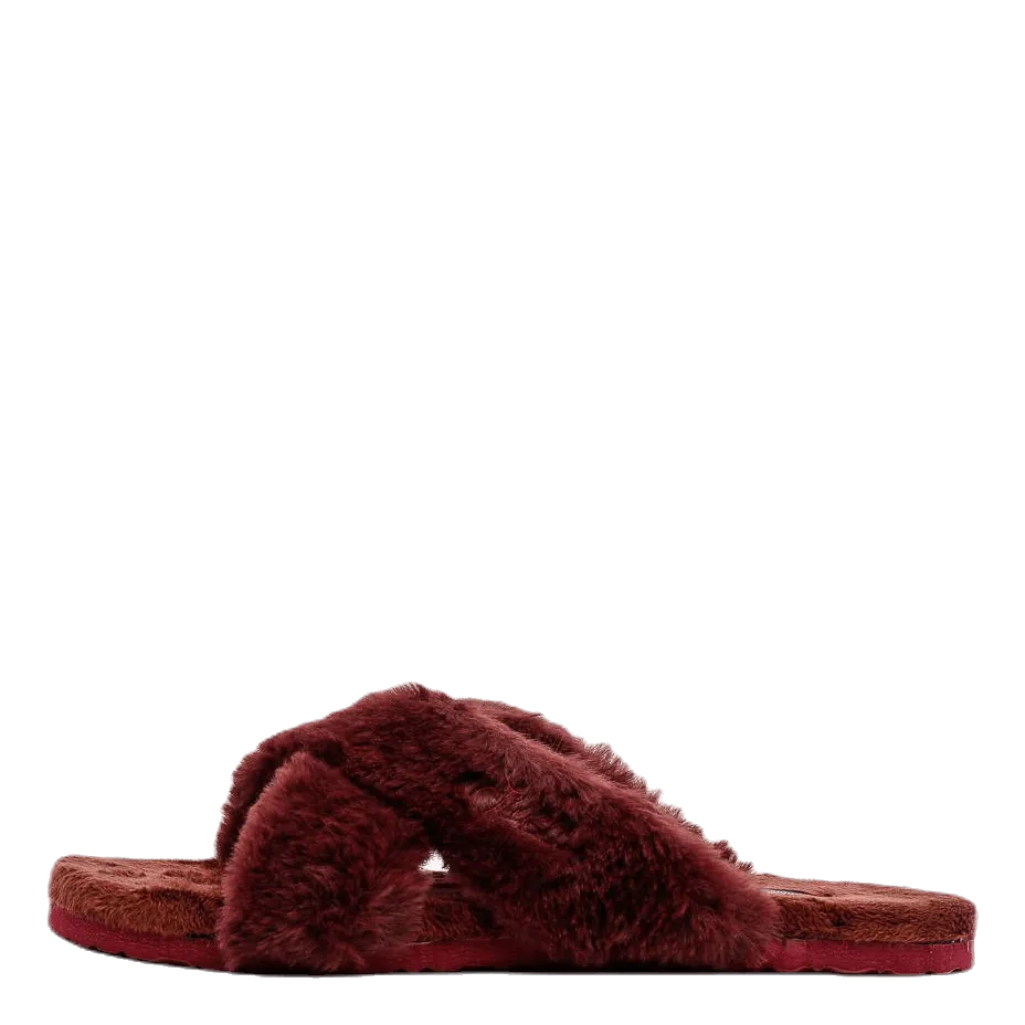 Alex Cross Fur Red 4d Foam Slides