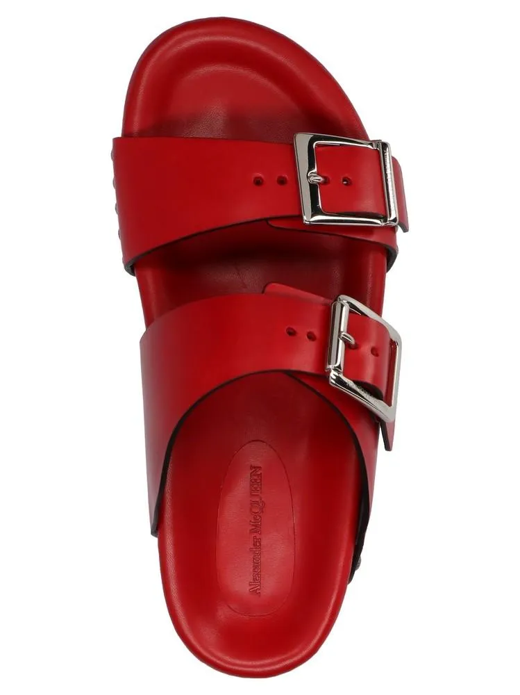 Alexander McQueen Buckled Slides Sandals Closeout