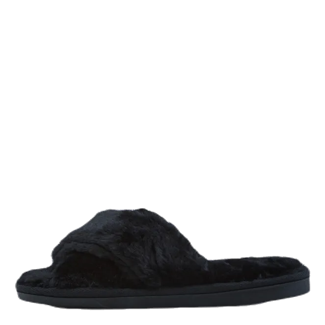 Alie Fluffy Slippers Black Rothy Slides