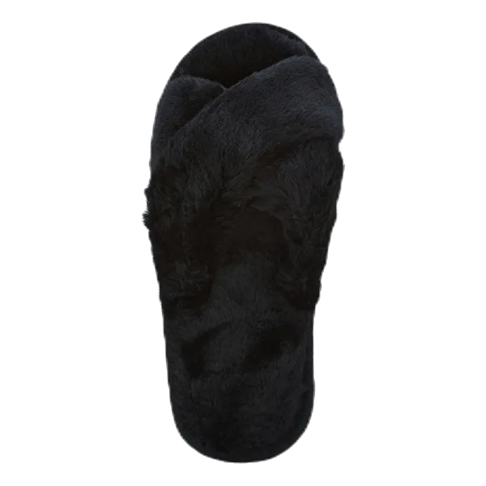 Alie Fluffy Slippers Black Merrimac Slippers
