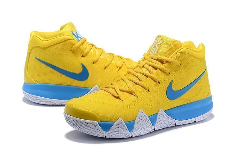 Asics Spike Shoes Nike Kyrie 4 Yellow Blue Men Basketball Shoes !!! CYBER MONDAY SALE !!!