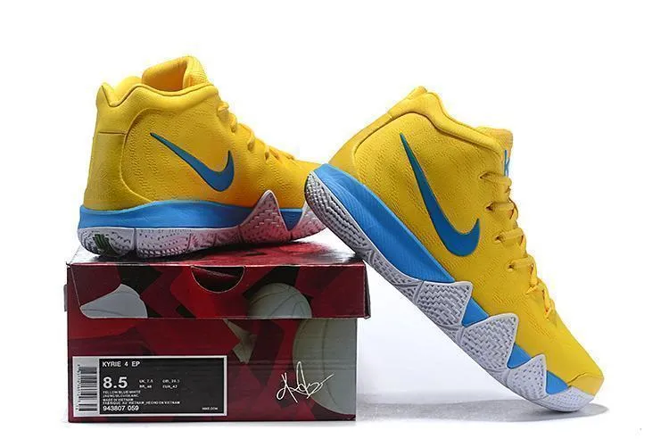 Nike Kyrie 4 Yellow Blue Men Basketball Shoes !!! CYBER MONDAY SALE !!! Asics Shoes Pakistan