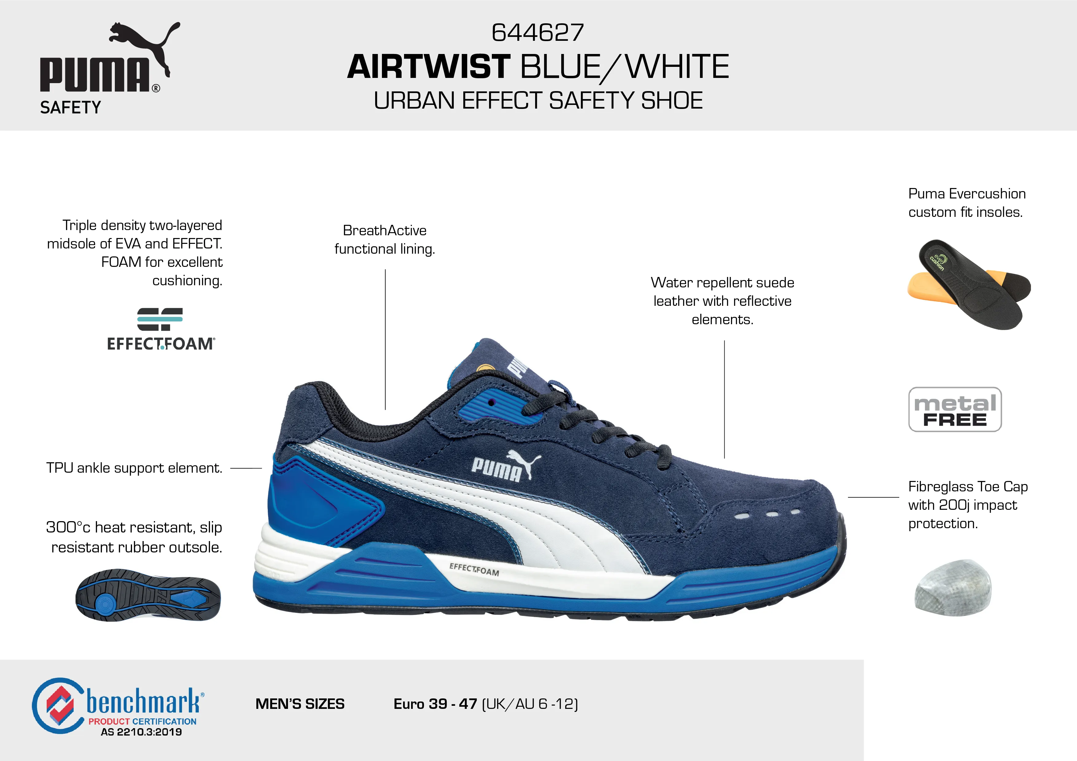 PUMA Airtwist Blue/White (PUM644627) Asics Gel Kayano 27 Running Shoes