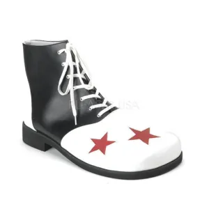 FUNTASMA CLOWN-02 Black-White Pu Clown Shoes Work Boots For Welding