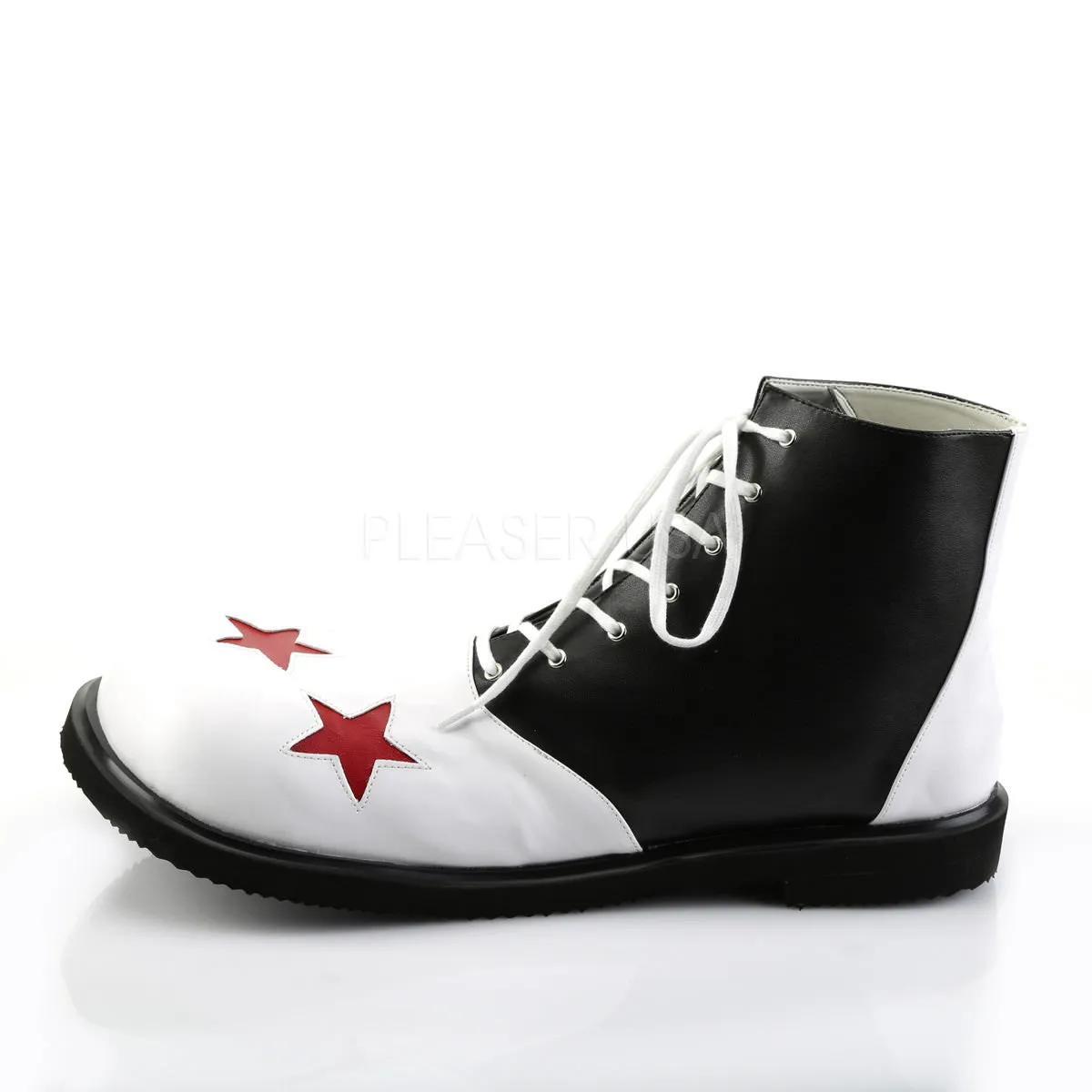 Utility Work Boots FUNTASMA CLOWN-02 Black-White Pu Clown Shoes