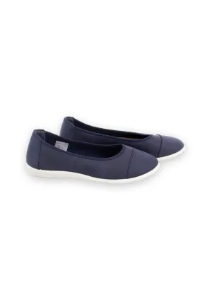 Women's Plain Solid Loafers,Navy Covered Flat Shoes