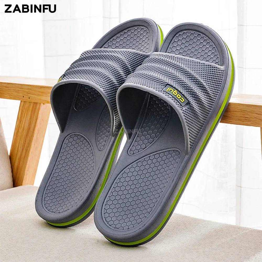 Feathery Slippers Men Summer Comfortable Non-slip Platform EVA Slippers Lightweight Shoes
