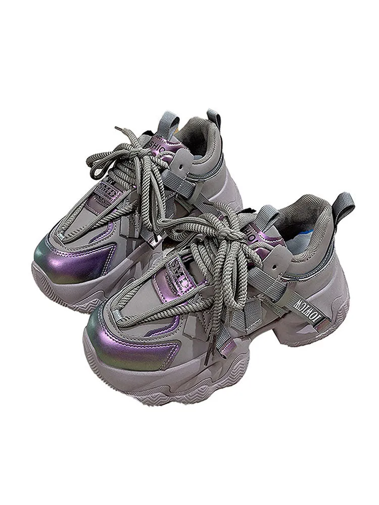 Women'S Fashion Thick Sole Sneakers Short Distance Running Shoes