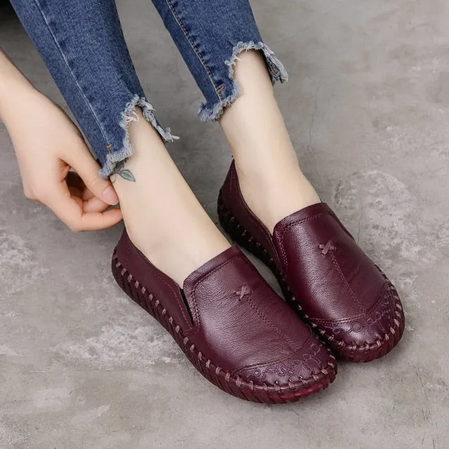 Steve Madden Velvet Loafers 2020 Fashion Women Shoes Genuine Leather Loafers Women Casual Shoes Soft Comfortable Shoes Women Flats I012