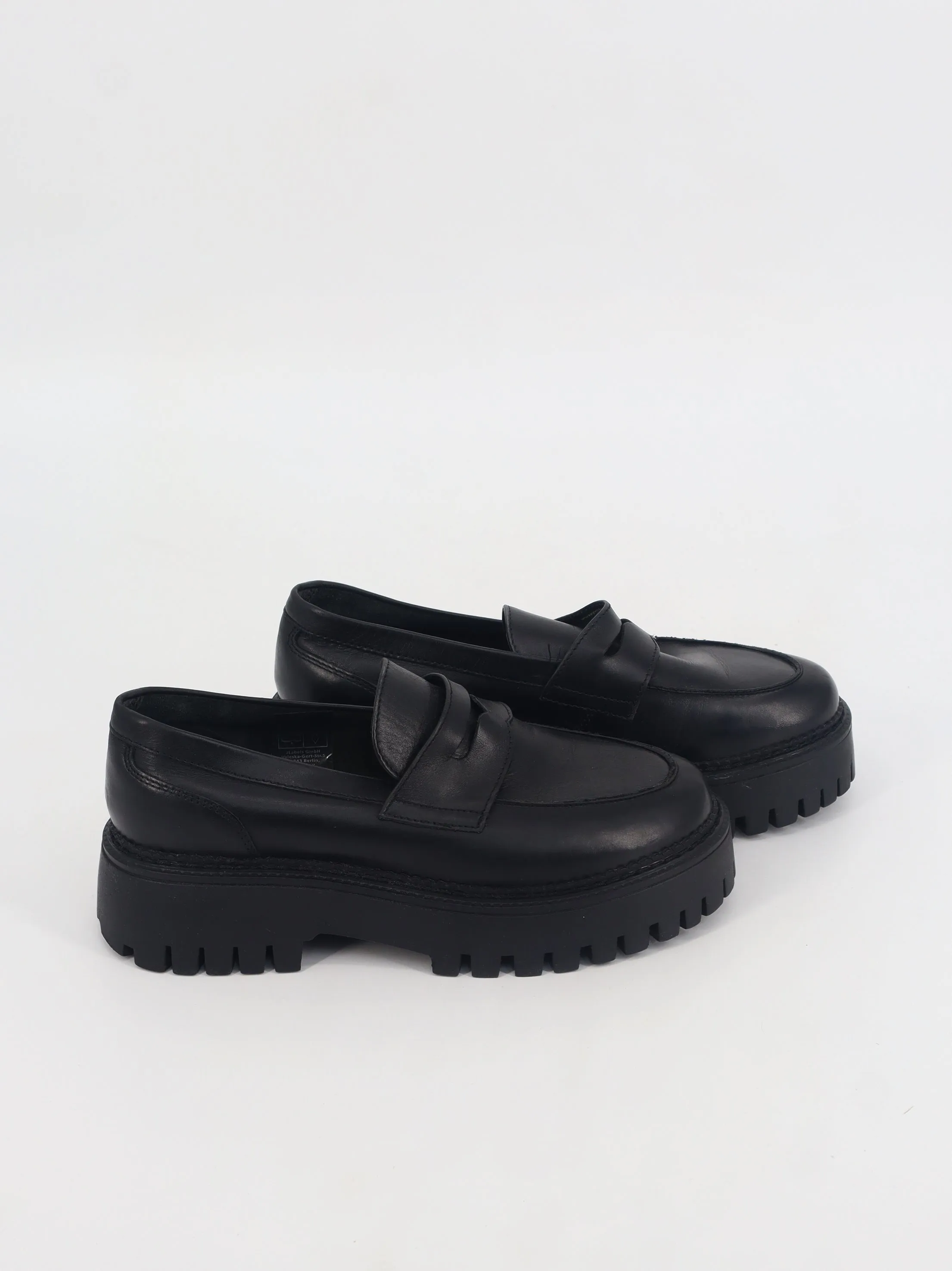 Size 10 Flat Shoes Women's Leather Moccasin,Black