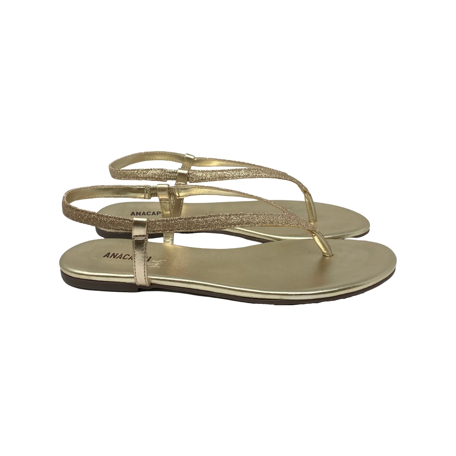 ANACAPRI Glitter Strap Metallic Sandals Orson Sandals