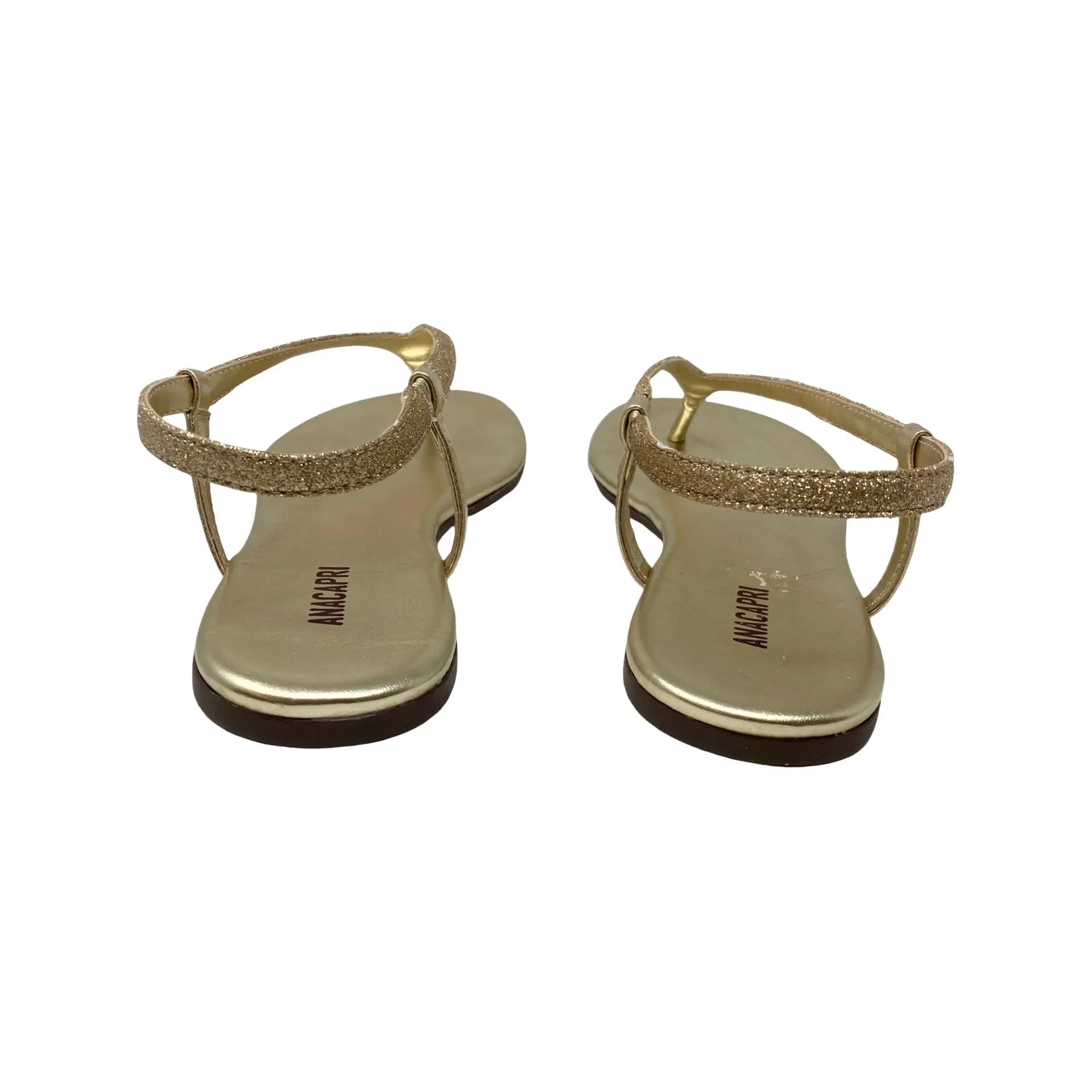 ANACAPRI Glitter Strap Metallic Sandals Bike Sandals