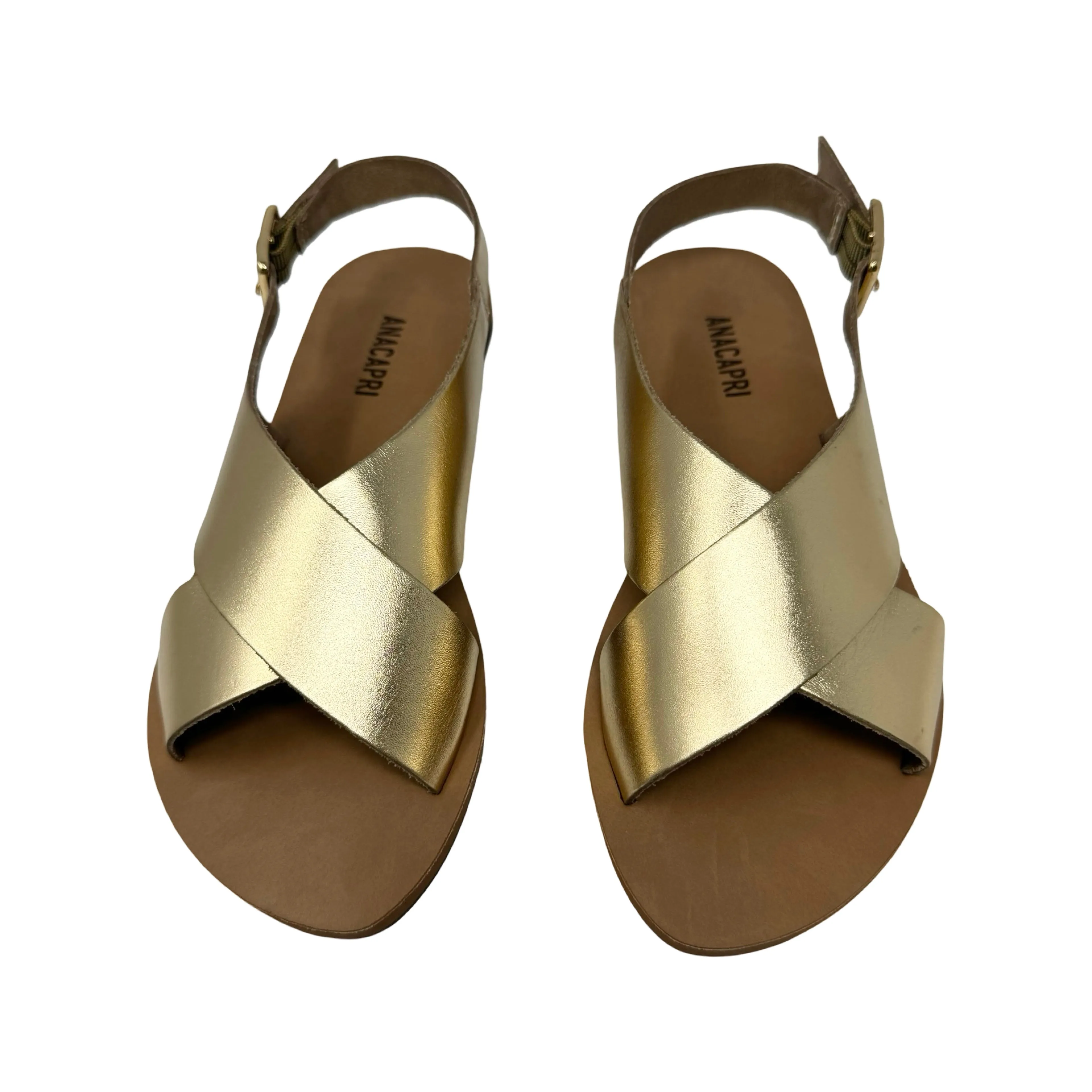 Discount Sandals ANACAPRI Metallic Slingback Sandals