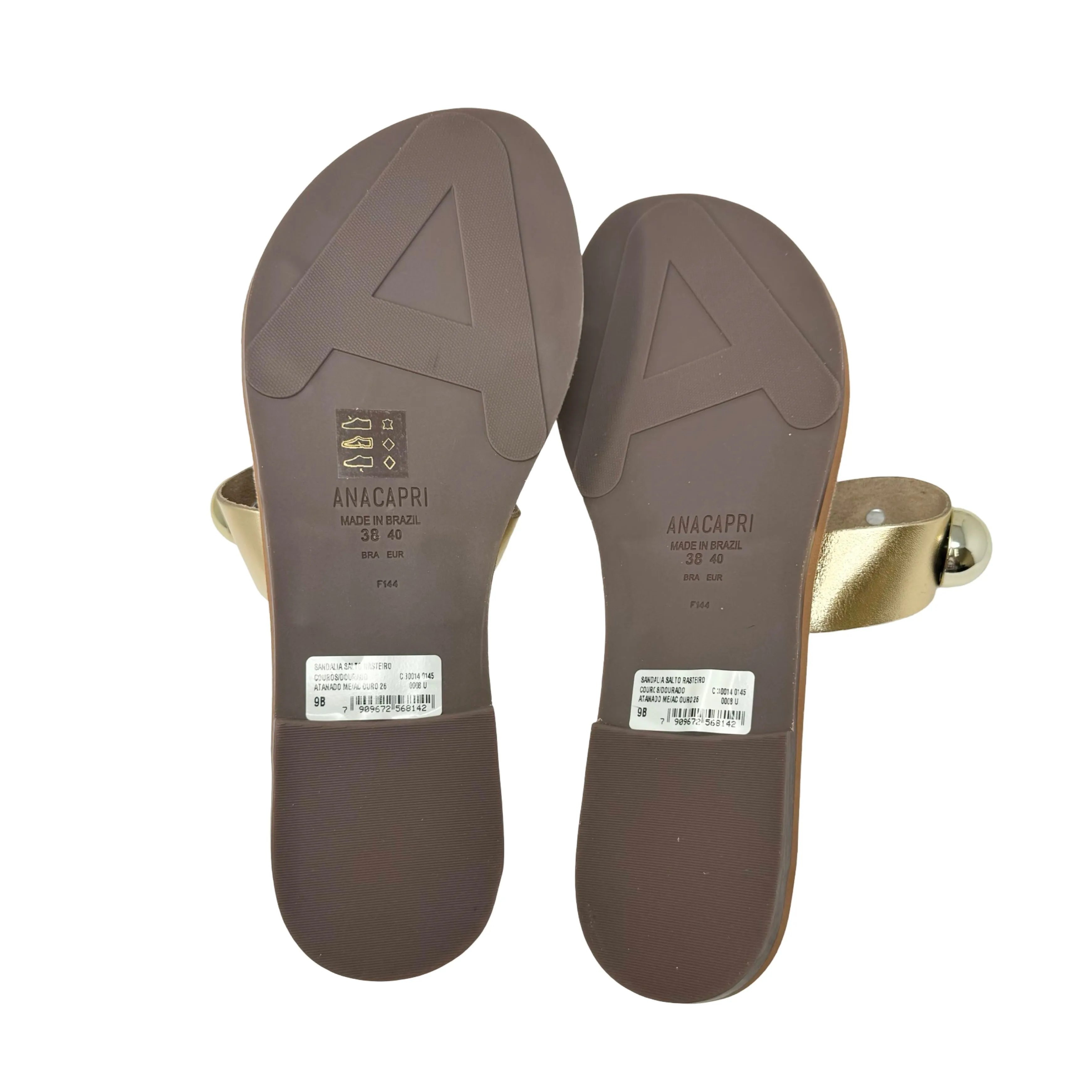 ANACAPRI Metallic Studded Sandals Traditional Japanese Sandals