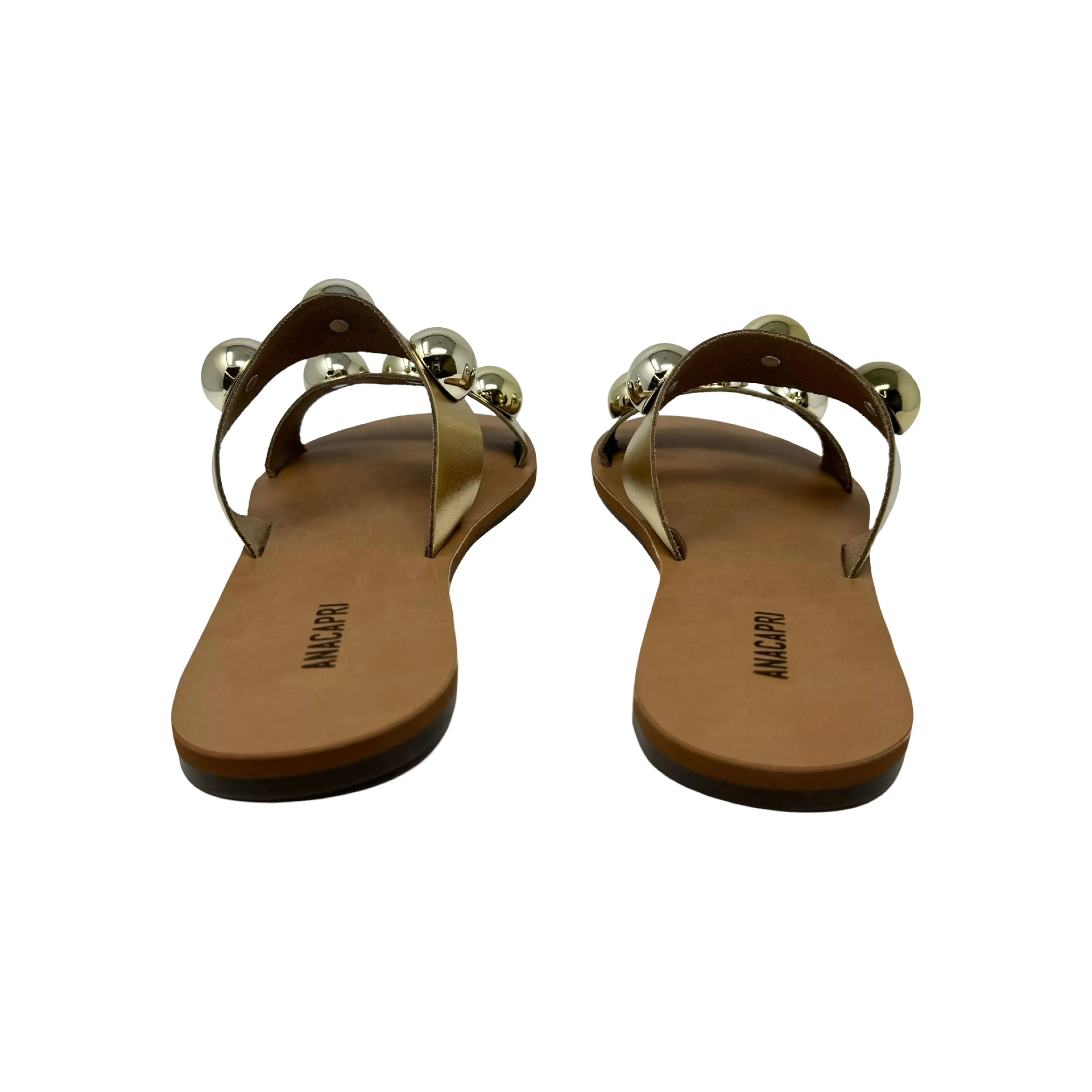Best Comfy Sandals ANACAPRI Metallic Studded Sandals