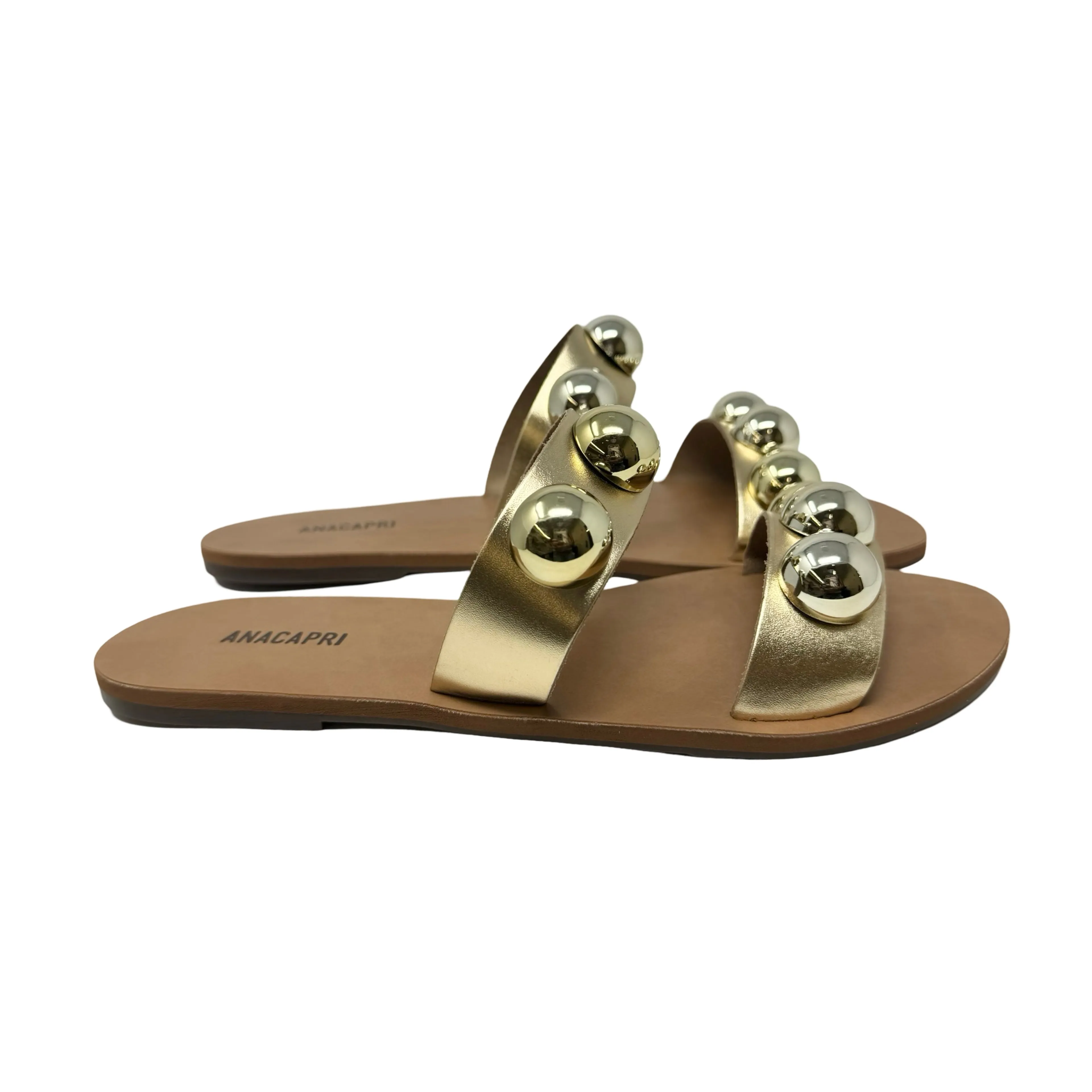 ANACAPRI Metallic Studded Sandals Dance Sandals