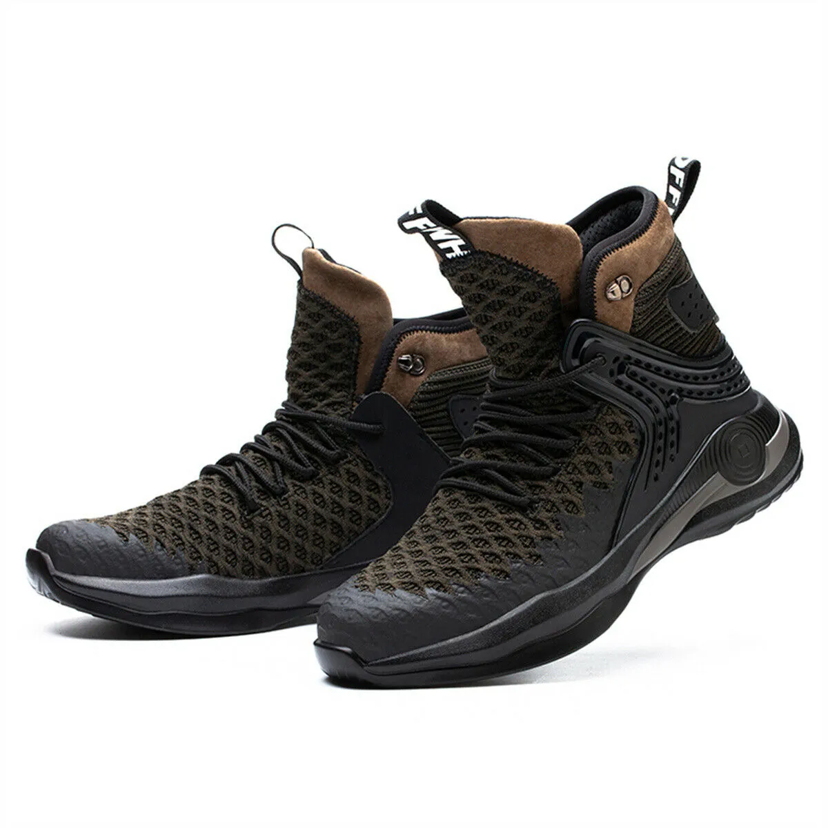 Ankle High Safety Shoes for Men Steel Toe Anti-Pierce Reflective Industrial Shoe Best Non Metallic Work Boots