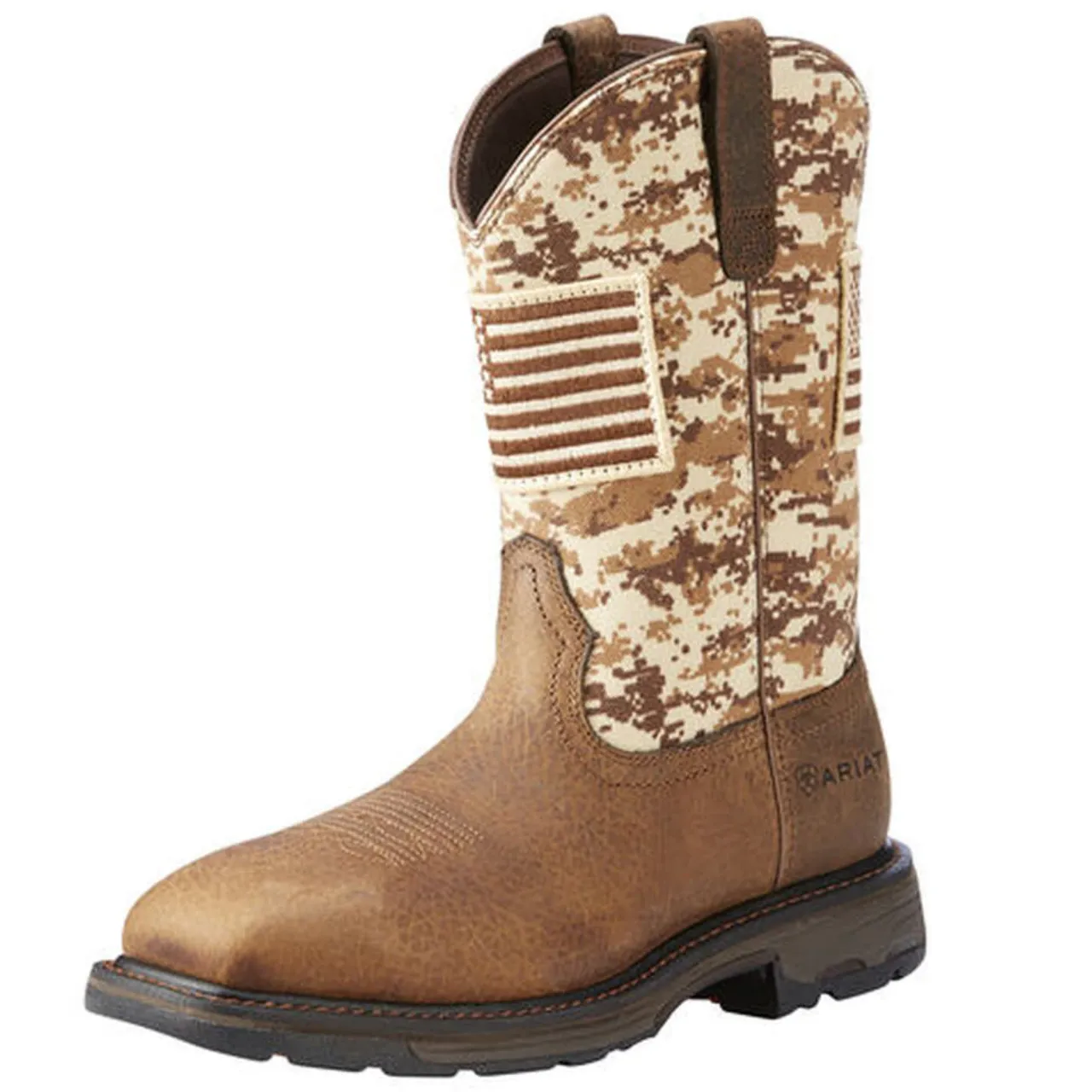 Men's WorkHog Patriot  Soft Toe Work Boot by Ariat 10023100 Breathable Work Boots Steel Toe