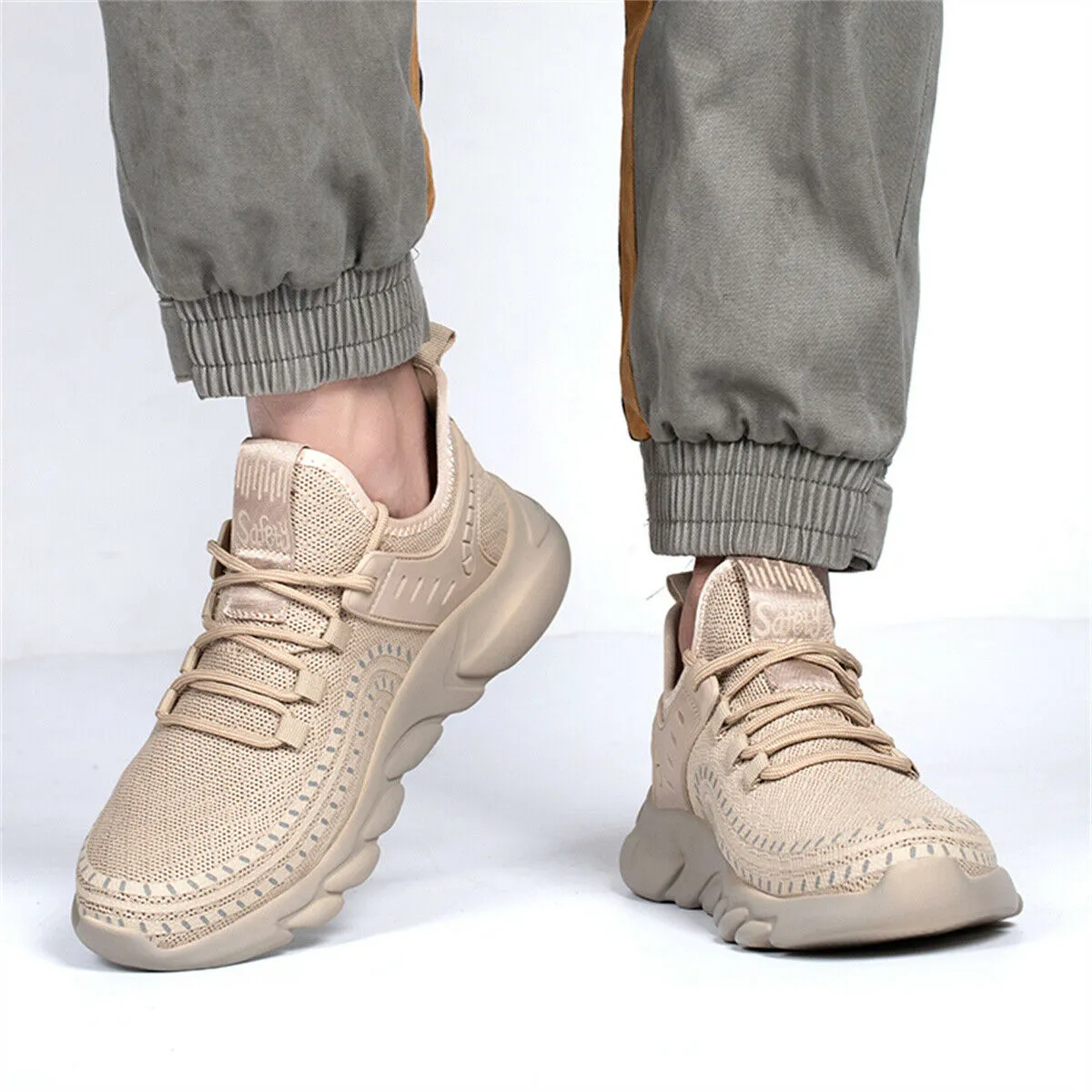 Rancher Work Boots Anti-Pierce Work Safety Steel Toe Boot Lightweight Breathable Construction Boots