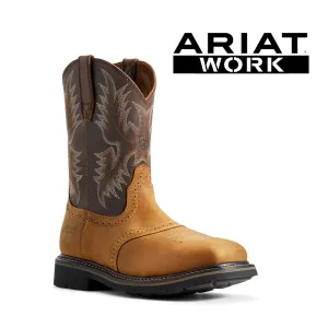Waterproof Slip On Work Boots ARIAT Men's Sierra Wide Square Toe Steel Toe 10010134