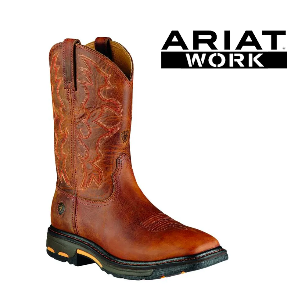 Best Work Boots For Knee And Back Pain ARIAT Men's Workhog Wide Square Toe Steel Toe 10007044