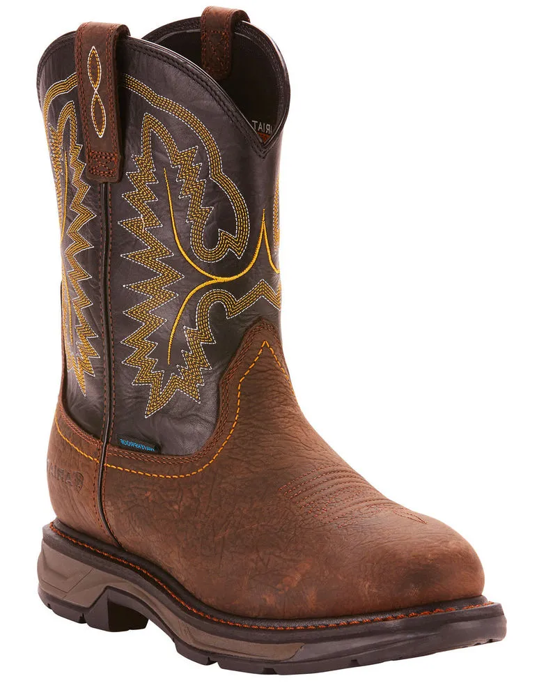 ARIAT Men's Workhog XT Waterproof 10 Inch 10024961 Best Work Boots For Heel Pain