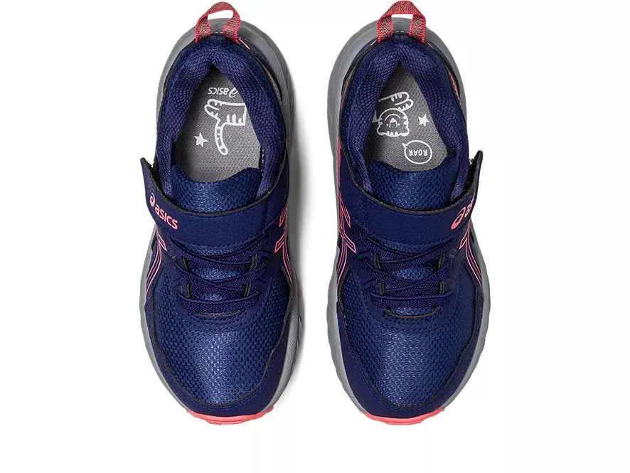 PRE VENTURE 9 PS (Indigo Blue/Papaya) Asics Gel Ultralyte Cheer Shoe