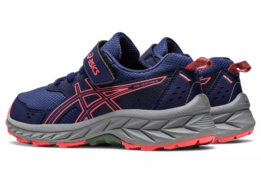 Inexpensive Asics Running Shoes PRE VENTURE 9 PS (Indigo Blue/Papaya)