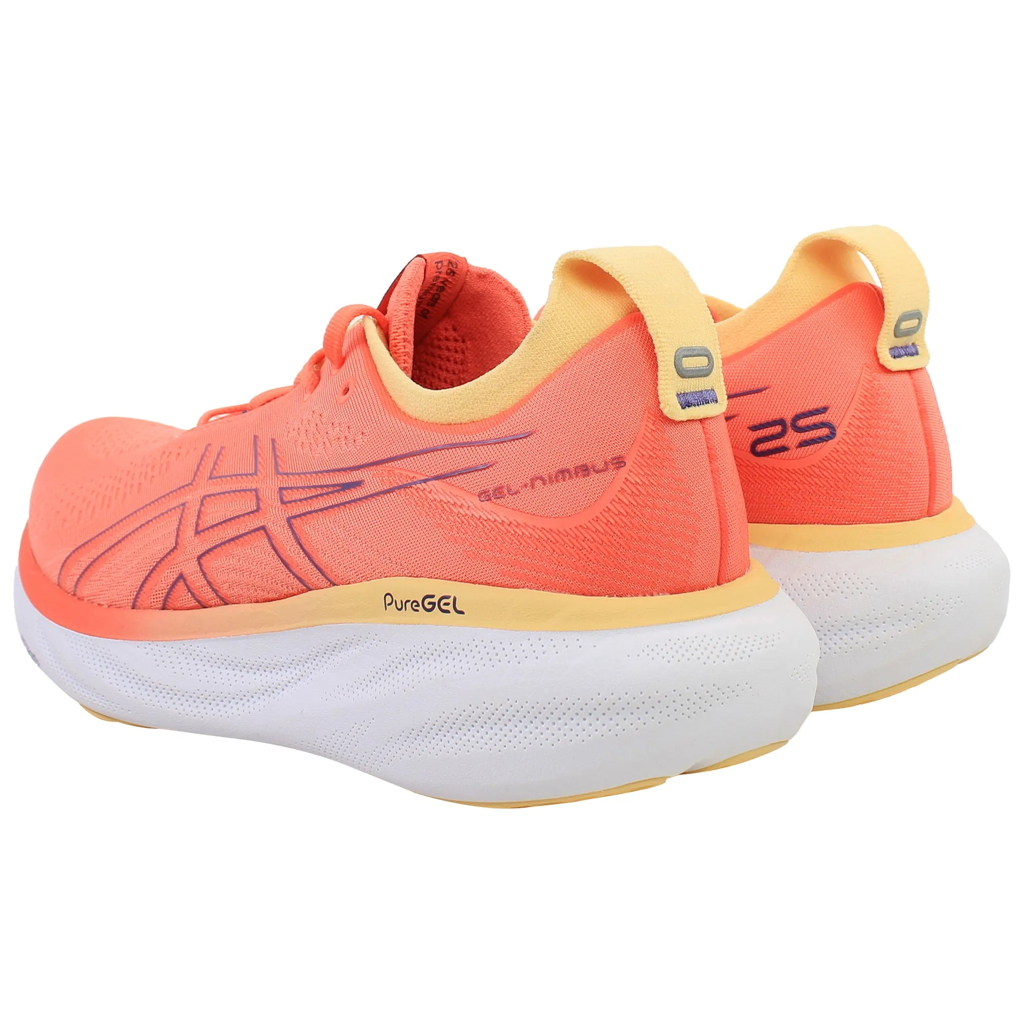 Asics Volleyball Shoes Japan Team Asics Gel-Nimbus 25 Womens Orange Running Shoes