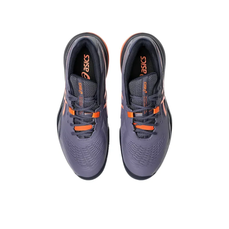 Asics Gel-Resolution X Greyish Purple & Nova Orange Men's Clay Court Tennis Shoes Asics Running Shoes Speed