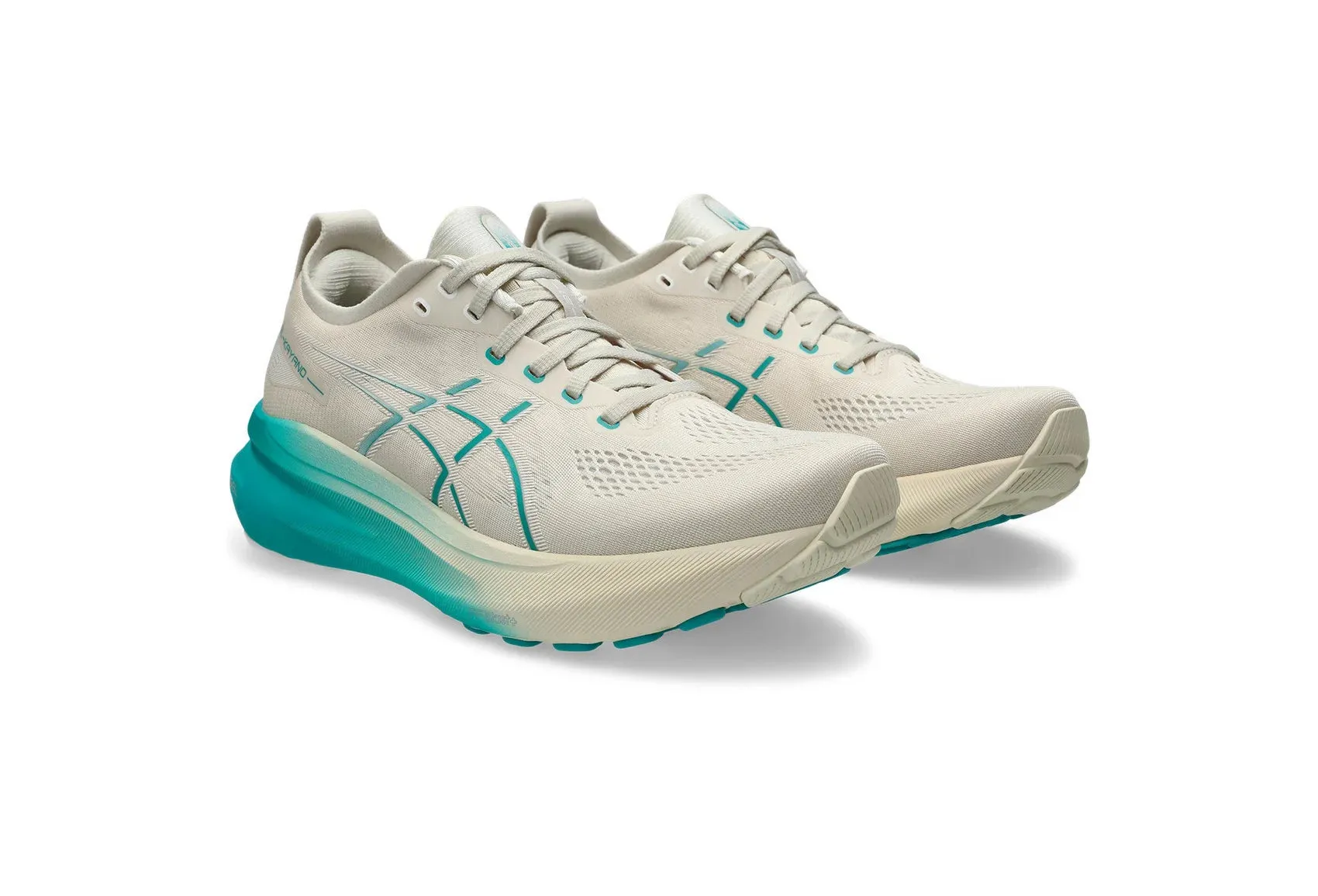 Asics Cushion Running Shoes Asics Men's GEL-KAYANO 31 Running Shoes in Birch/Wave Teal