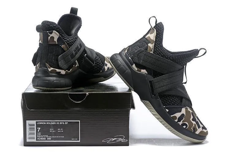 Nike Lebron Soldier XII 12 SFG EP Camo Black Men Shoes Sale Size US 7-12 Asics Gel Kayano Walking Shoes