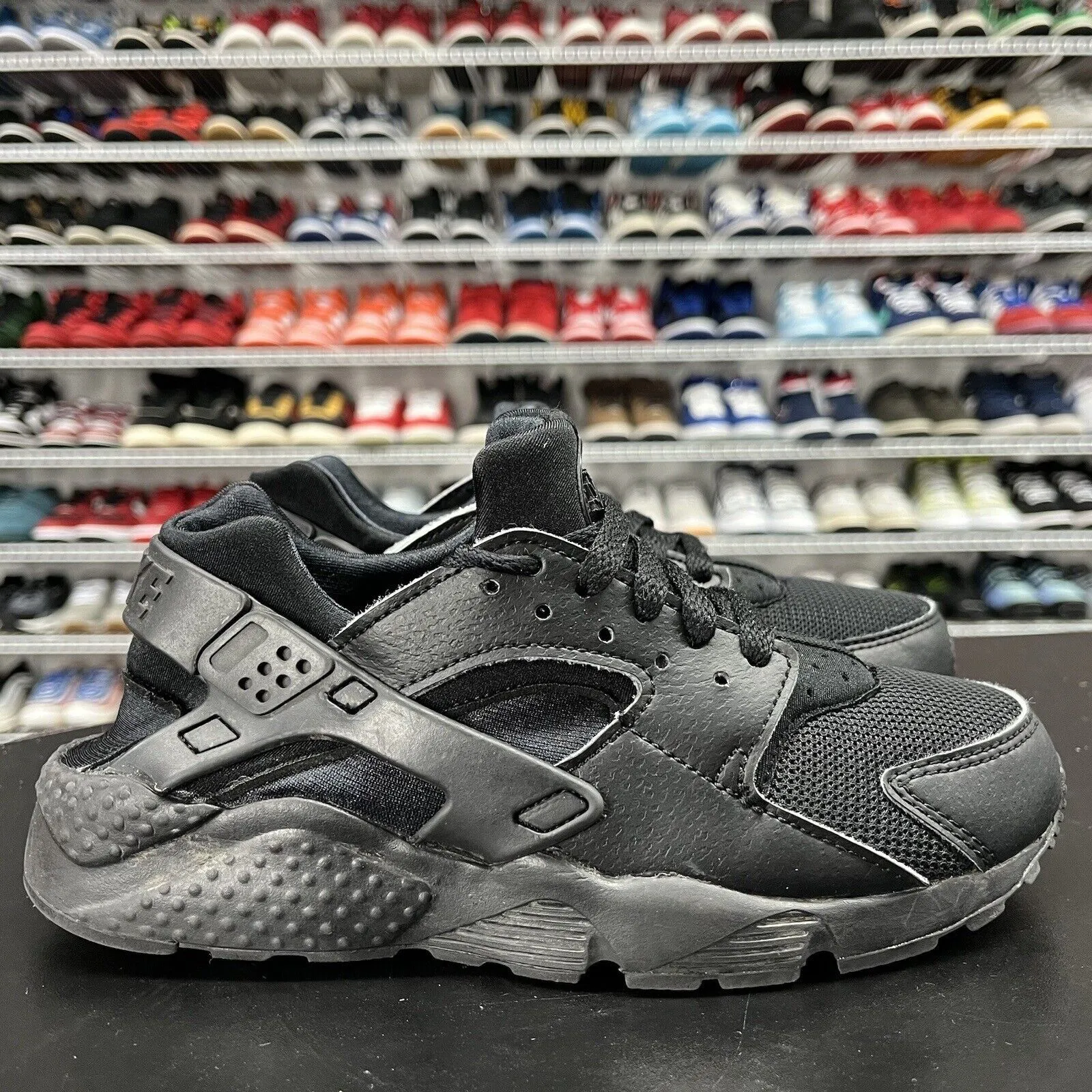 Asics Gel 1130 Shoes Nike Boys Huarache Run 654275-016 Black Running Shoes Sneakers Size 5Y