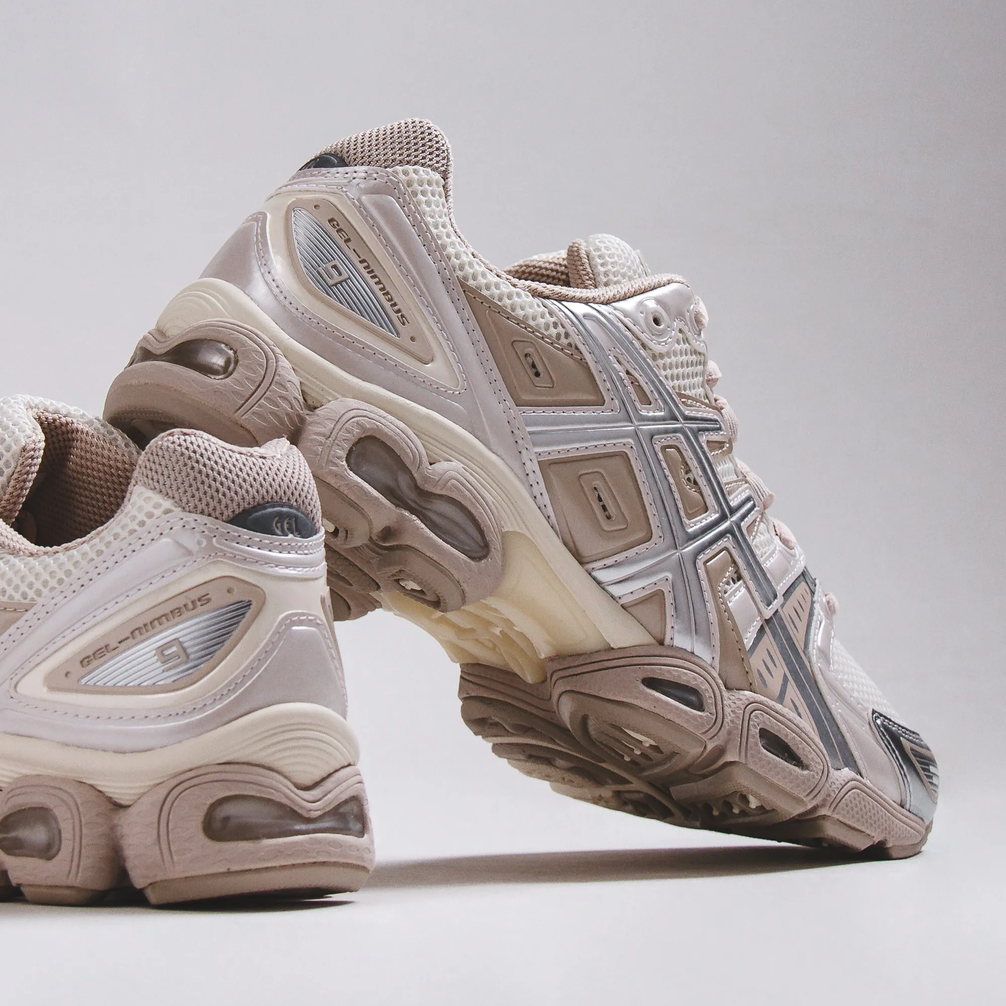 Asics 2023 Running Shoes Asics Women Gel-Nimbus 9 Cream Mineral Beige 1202A278-107