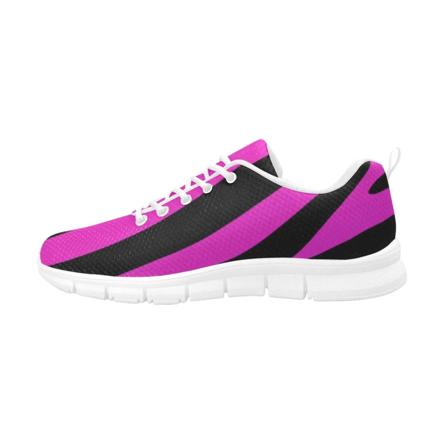 Best Running And Crossfit Shoes Uniquely You Womens Sneakers, Black and Purple Stripe Running Shoes by inQue.Style
