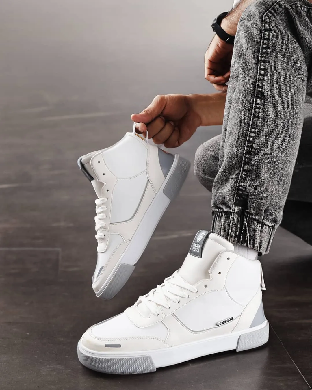 Bacca Bucci High-top SKYLINE SOARER Men's Sneakers - Gen Z Style Elevation Sneakers With Suits