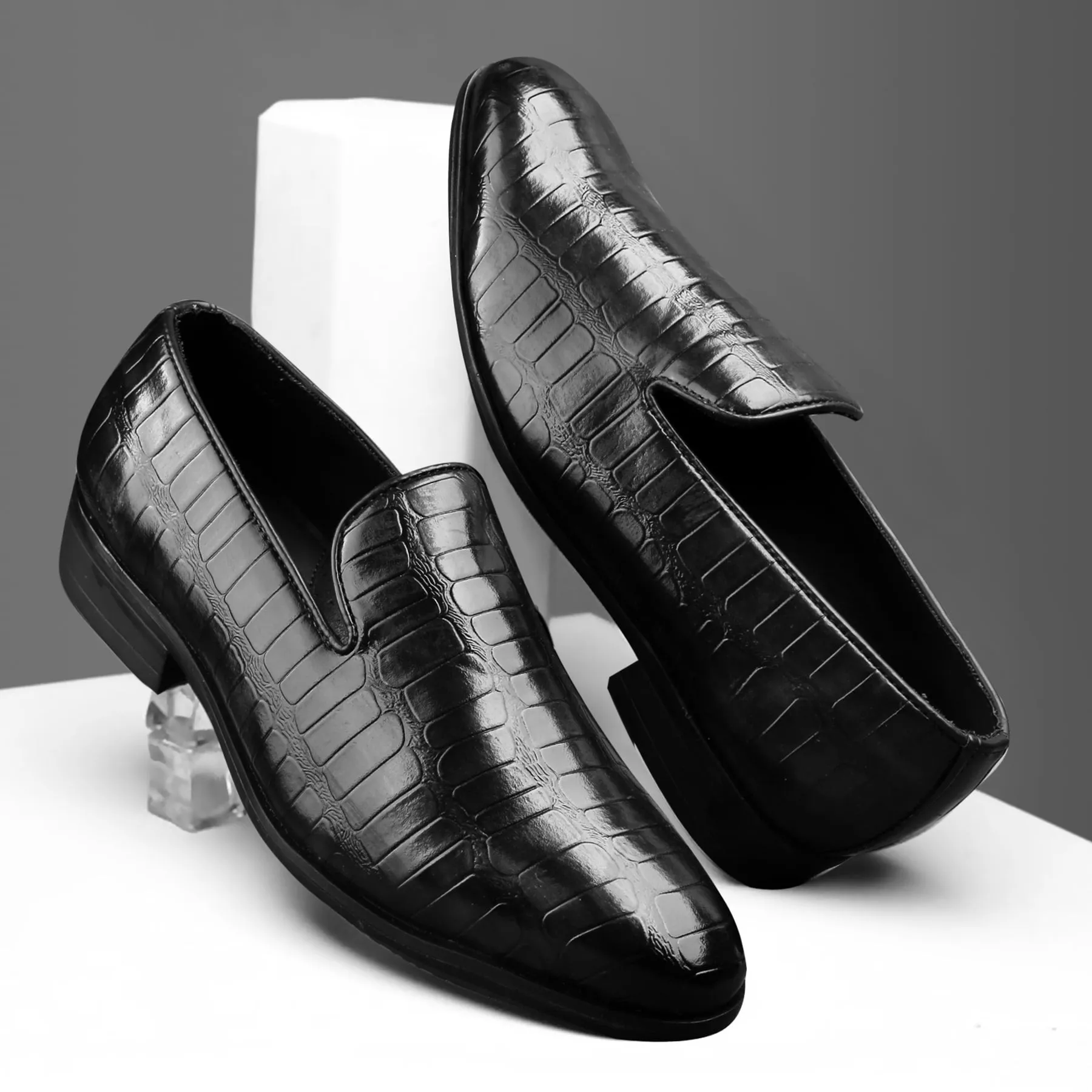 Casual Penny Loafers Bacca Bucci NAPLES Party Textured Loafers | Wedding Dress Formal Slip-on Shoes