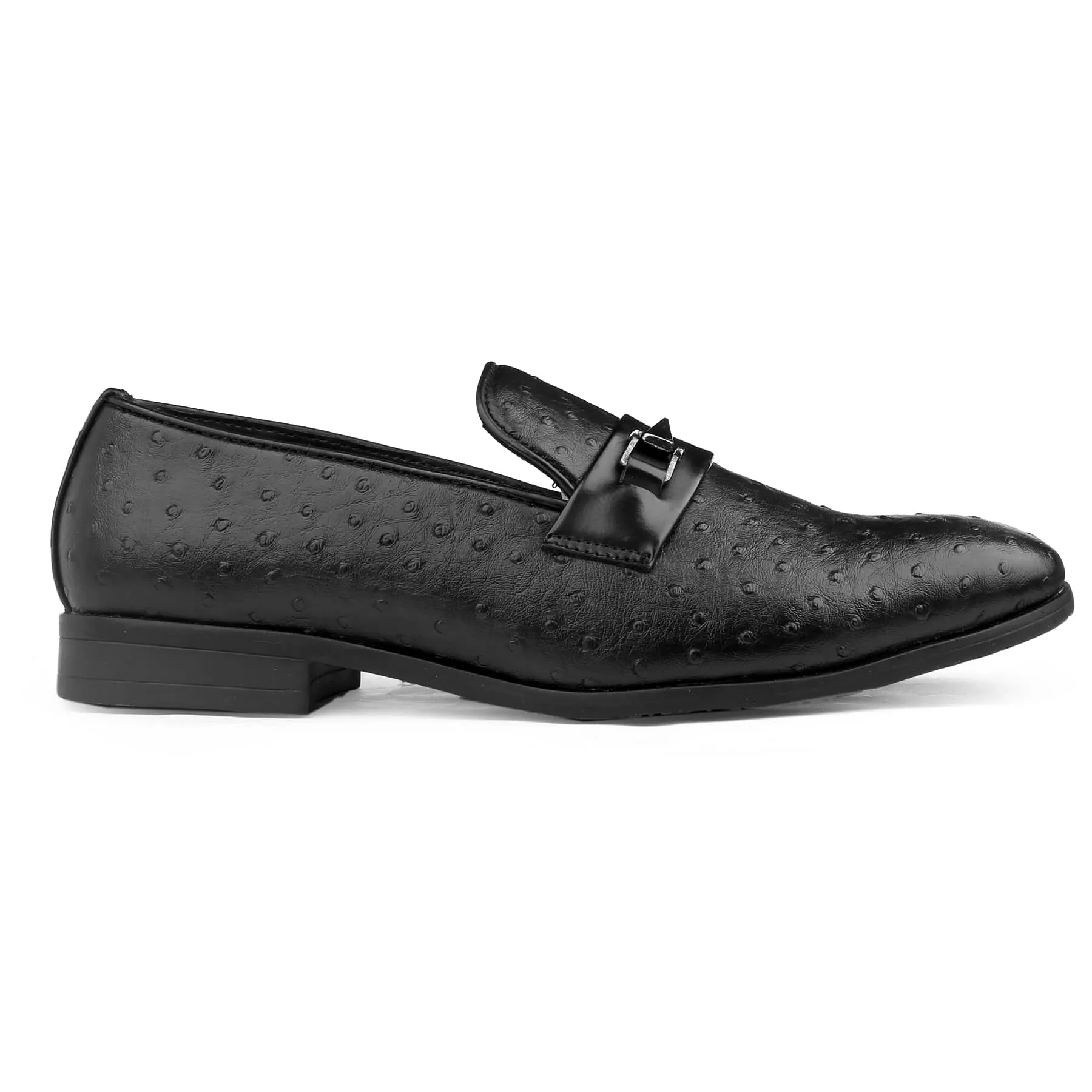 Oscar Loafers Bacca Bucci OSTRICH Party Textured Loafers | Wedding Dress Formal Slip-on Shoes