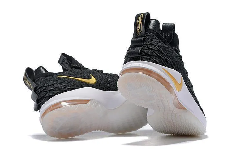 Asics Skate Shoes Australia Nike Lebron XV 15 Low EP Black White Gold Men Shoes Sale Size US 7-12