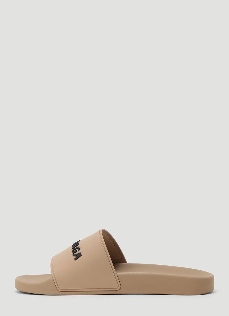 Balenciaga Logo Printed Pool Slides Sandals Rewards