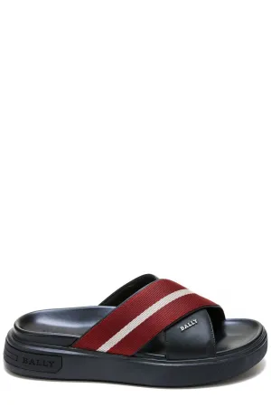 Bally Logo Plaque Slip-On Sandals Wide Width Platform Sandals