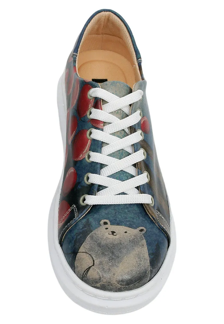 Bear with a Balloon | Myra Women's Shoes Leopard Print Sneakers