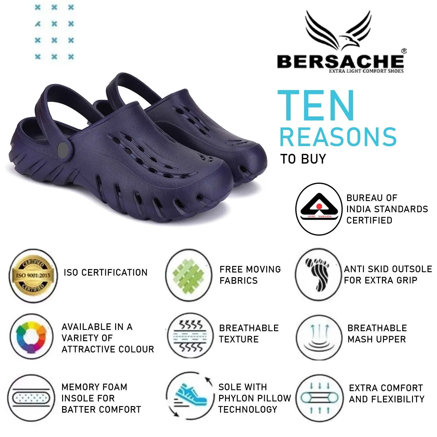 Bersache Extra Soft Classic Casual with Back Strap Regular wear with Ultra Soft & Flexibility Technology Flip-Flop for Men's/ boy,s 6002-(Blue) Nestwell Slippers