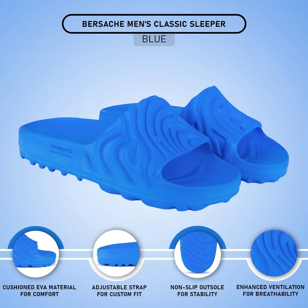 Hari Mari Slippers Bersache Extra Soft Classic Casual with Back Strap Regular wear with Ultra Soft & Flexibility Technology Flip-Flop for Men's/ Boy's 6048-Blue