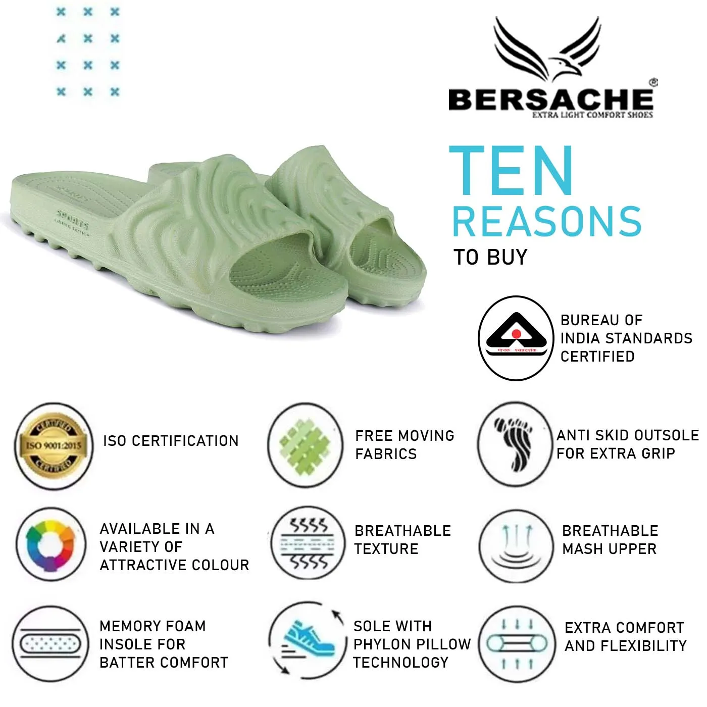 Bersache Extra Soft Classic Casual with Back Strap Regular wear with Ultra Soft & Flexibility Technology Flip-Flop for Men's/ Boy's 6049-Green Hanohano Slippers