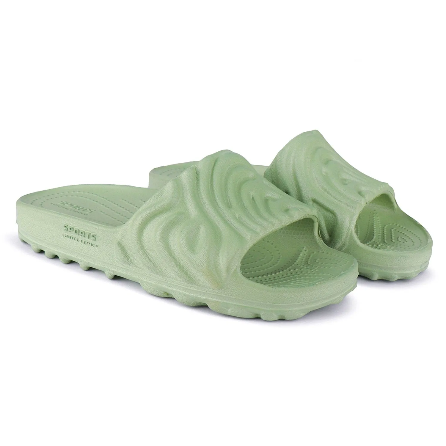 Metallic Slippers Bersache Extra Soft Classic Casual with Back Strap Regular wear with Ultra Soft & Flexibility Technology Flip-Flop for Men's/ Boy's 6049-Green