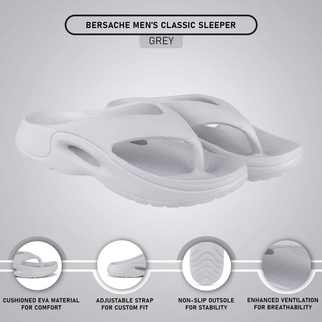 Bersache Extra Soft Classic Casual with Back Strap Regular wear with Ultra Soft & Flexibility Technology Flip-Flop for Men's/ Boy's 6057-White Slippers With Animals